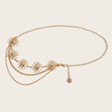 Harajuku Style Women Thin Belt with Moon Sun Pendant