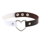 Harajuku Punk Style Heart-Lock Leather Choker