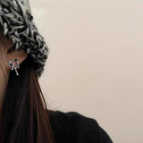 Harajuku Vintage Goth Love Heart Metal Stud Earrings