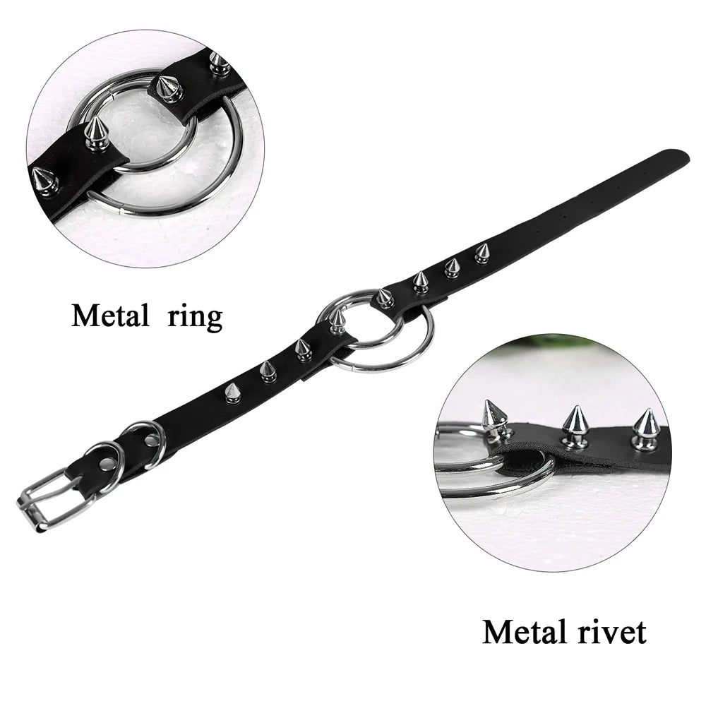 Harajuku Vintage Harness Punk Choker Leather Bandage Necklace