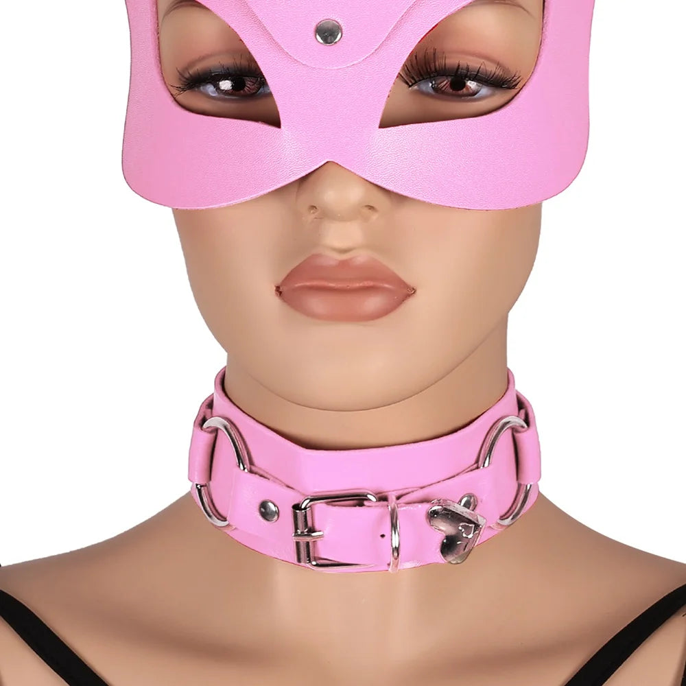 Harajuku Vintage Heart Choker Harness Necklace