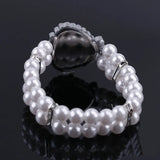 Harajuku Y2K Double Row Heart Pearl Bracelet Watch