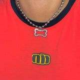 Harajuku Punk Rok Stainless Steel Choker Dog Tag Necklace