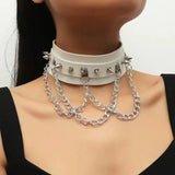 Harajuku Rock Street Sexy Bondage PU Leather Collar Love Necklace