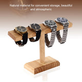 Wood Bracelet Chain T-Bar Rack Display Stand Watch Organization Holder