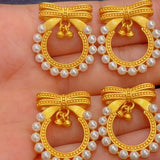 Micro Inlaid Pearl Bow Wreath Pendant Necklace - DIY Jewelry