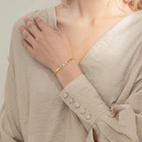 Stainless Steel Bangle Bracelet, Hammered Design, Statement Jewelry
