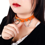 Women's Thick Leather Toggle Clasp Necklace