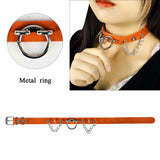 Women's Thick Leather Toggle Clasp Necklace