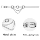 Women's Choker Metal Chain Leather Sword Belt Pendant Necklace