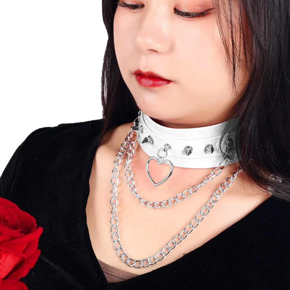 Heart Choker Chain Sword Belt Garter Pole Dance