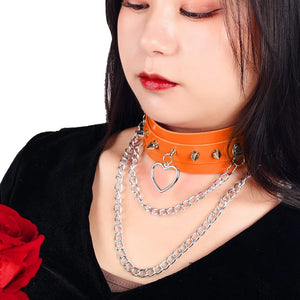 Heart Choker Chain Sword Belt Garter Pole Dance
