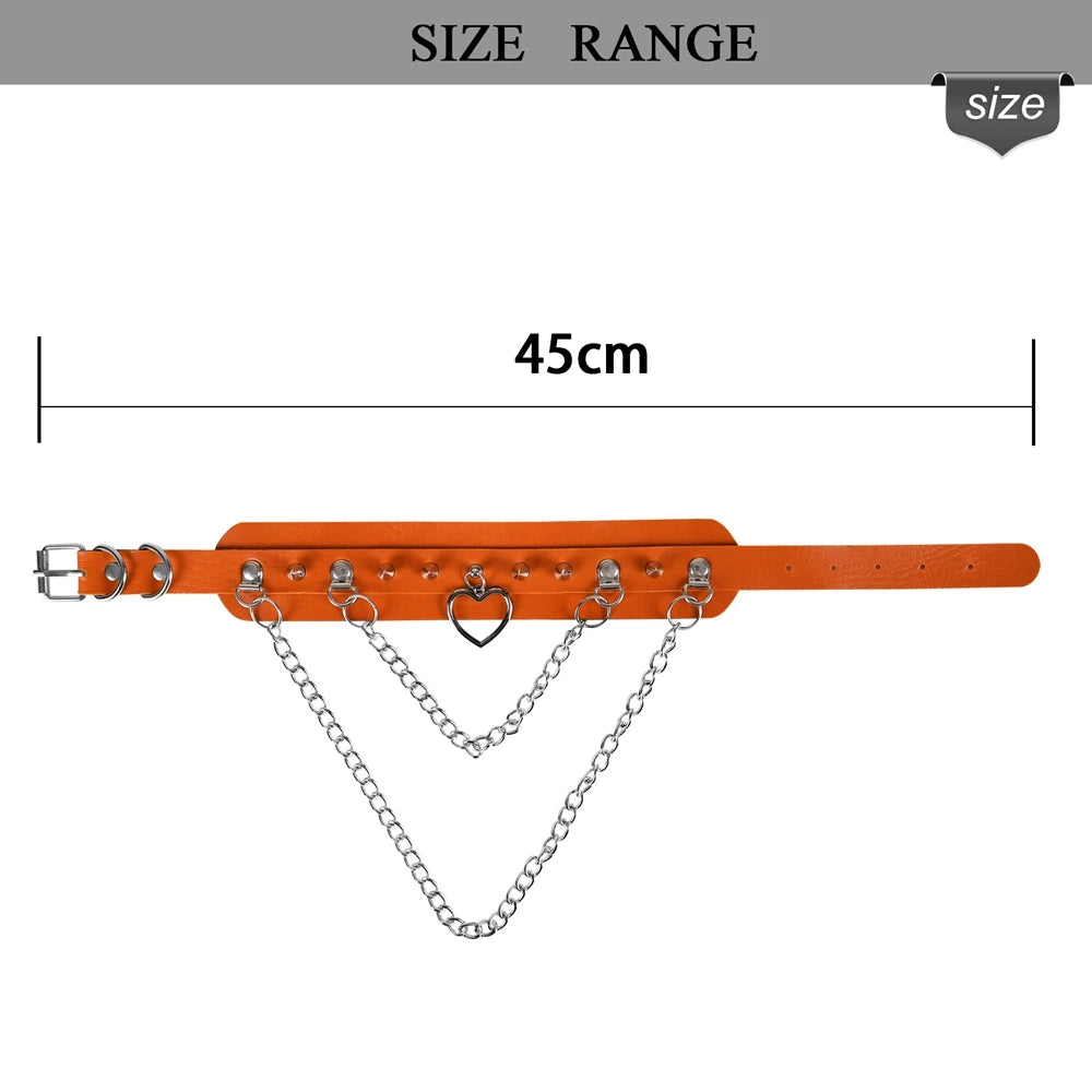 Heart Choker Chain Sword Belt Garter Pole Dance