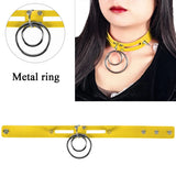 Punk Choker Collar Leather Neckband Clavicle Necklace Gothic Jewelry