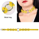 Sexy Leather Neck Chain Choker Pendant Spike Rivet Jewelry