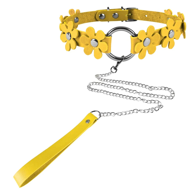 Sexy Leather Neck Chain Choker Pendant Spike Rivet Jewelry