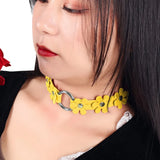 Sexy Leather Neck Chain Choker Pendant Spike Rivet Jewelry