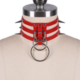 Women's Punk Gothic Leash Collar - Sexy Leather Collar Traction Rope
