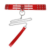 Women's Punk Gothic Leash Collar - Sexy Leather Collar Traction Rope