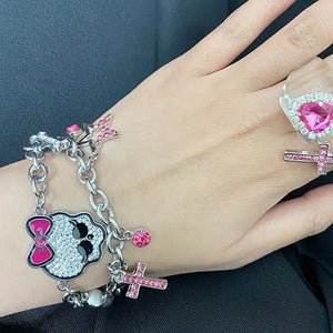 Harong Halloween Skeleton Bracelet Punk Gothic Woman Jewelry