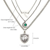 Hope Mikaelson Layer Necklace Green Stone Pendant Cosplay Jewelry