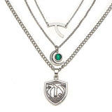 Hope Mikaelson Layer Necklace Green Stone Pendant Cosplay Jewelry