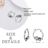 Harong Silver Plated Cow Earrings Girls Mini Studs Clip Jewelry
