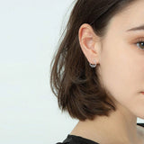 Silver Plated Panda Hoop Earrings for Women