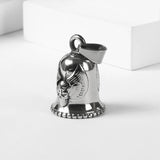 Live To Ride Biker Bell Pendant Stainless Steel Skull Rose Lady Rider Pendant