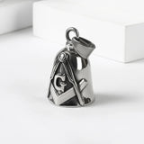 Live To Ride Biker Bell Pendant Stainless Steel Skull Rose Lady Rider Pendant