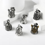 Live To Ride Biker Bell Pendant Stainless Steel Skull Rose Lady Rider Pendant