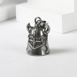 Live To Ride Biker Bell Pendant Stainless Steel Skull Rose Lady Rider Pendant