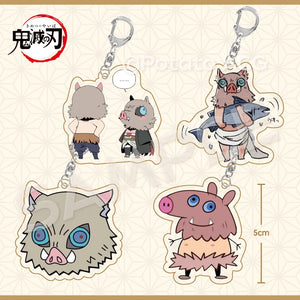 Inosuke Anime Keychain Acrylic Pig Bag Pendent Accessories Collection