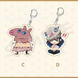 Inosuke Anime Keychain Acrylic Pig Bag Pendent Accessories Collection