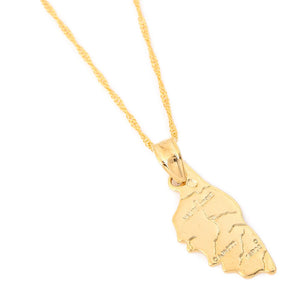 Corsica La Corse Map Pendant Necklace, Maps Jewelry