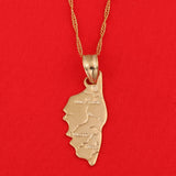 Corsica La Corse Map Pendant Necklace, Maps Jewelry