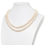 8-9 mm & 7-8 mm 2-Row Freshwater Pearl Necklace