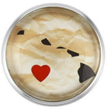 Hawaii State Snap Buttons Glass Buttons Fit 18mm Snap DIY Bracelets/Necklace