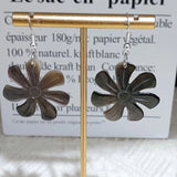 Hawaiian Natural Mother of Pearl Shell Tiare Carved Flower Earrings