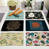 Hawaiian Sea Turtle Linen Placemat Insulated Table Setting