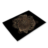 Hawaiian Sea Turtle Linen Placemat Insulated Table Setting