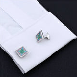 Hawson Colorful Enamel Cufflinks for Men Wedding Dress