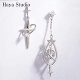 Haya Studio Tassel Drop Earrings Silver Needles Engagement Jewelry