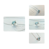 Mermaid Foam Bubble Crystal Necklace s925 silver Mermaid Tail Pendant