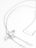 Haya Studio Moth Pendant Women Necklace Crystal Colar Chain