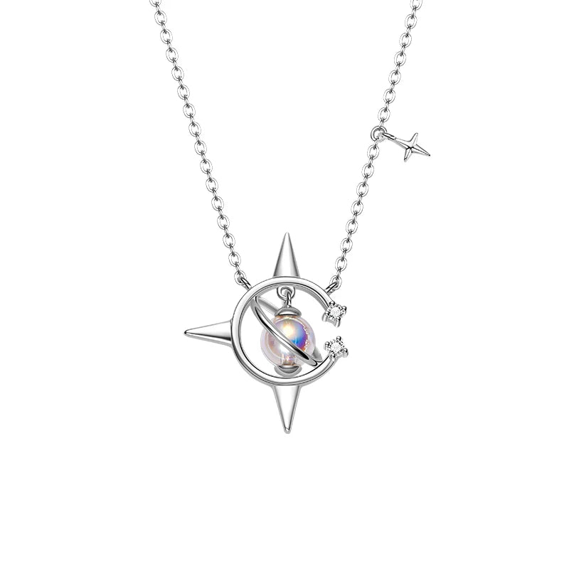 Haya Studio Vintage Crystal Pendant Necklace Plated Jewelry for Women