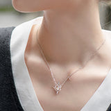 Haya Studio Vintage Crystal Pendant Necklace Plated Jewelry for Women