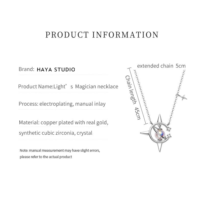 Haya Studio Vintage Crystal Pendant Necklace Plated Jewelry for Women