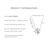 Haya Studio Vintage Crystal Pendant Necklace Plated Jewelry for Women