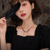 Vintage Ctystal Choker Pendant Necklace Women